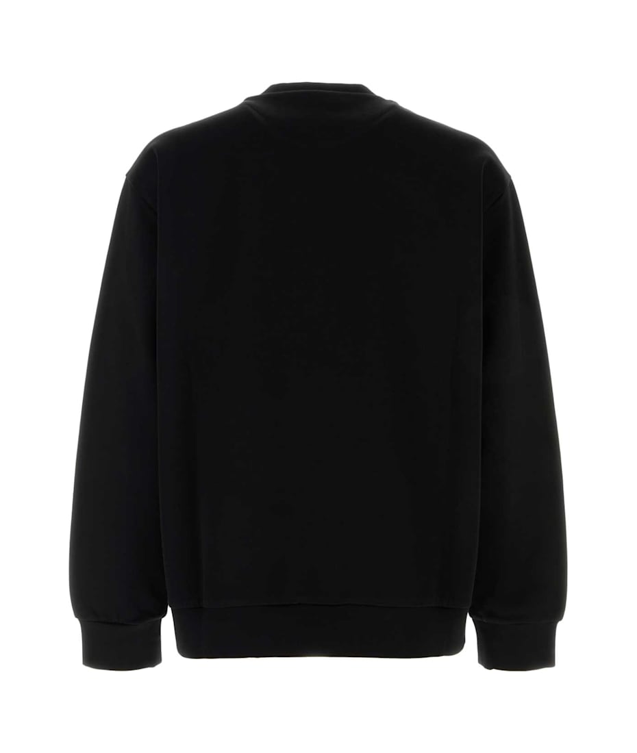【関税&送料込】Prada Black Cotton Blend Sweatshirt Logo cotton-blend sweatshirt in black - Prada | Mytheresa