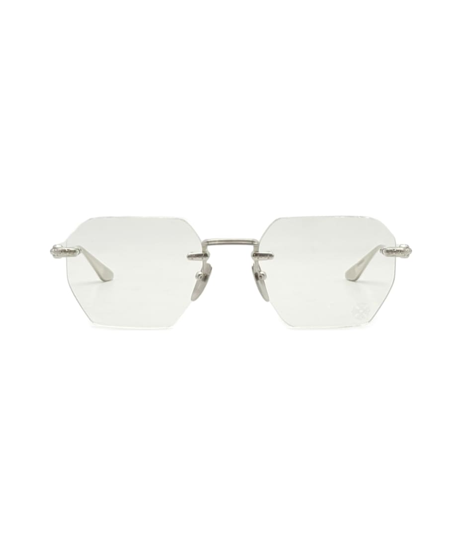 Chrome Hearts Hole Shot - Brushed Silver Rx Glasses | italist