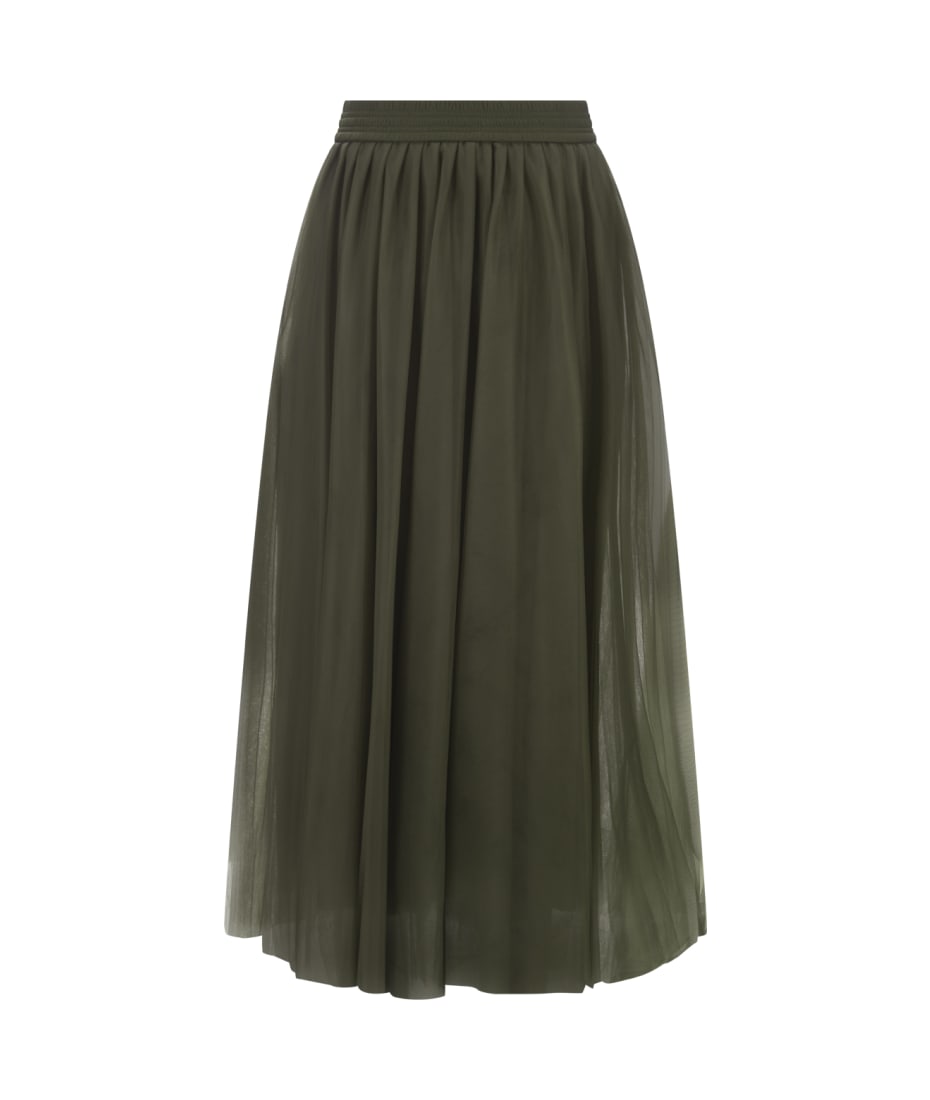 スカート FABIANA FILIPPI Tulle skirt Green Fabiana Filippi Midi Tulle Skirt In Olive Green | italist