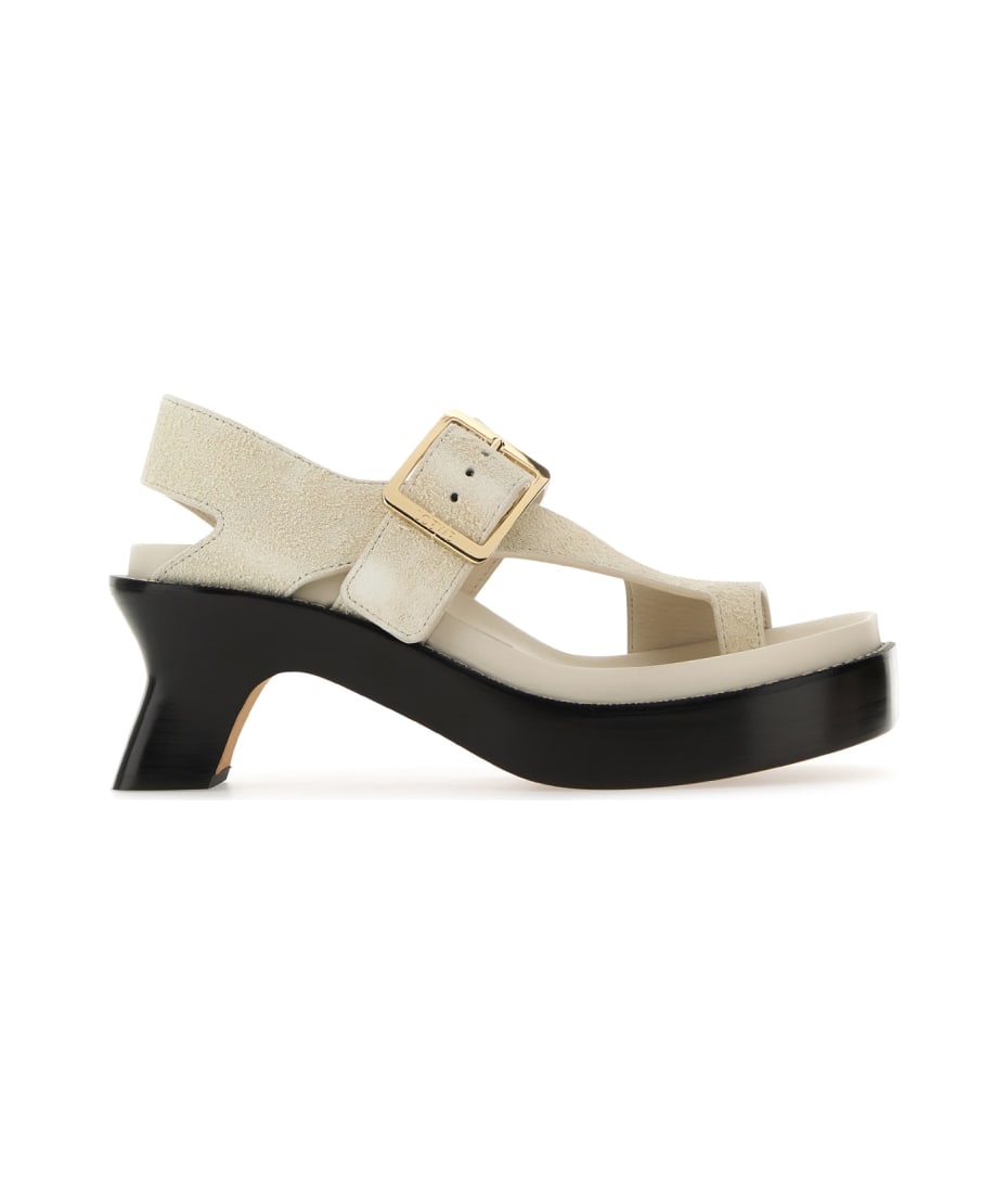 【関税込み】LOEWE \"Ease heel\" sandals Loewe Ease Calfskin Platform High-Heeled Sandals (Sandals