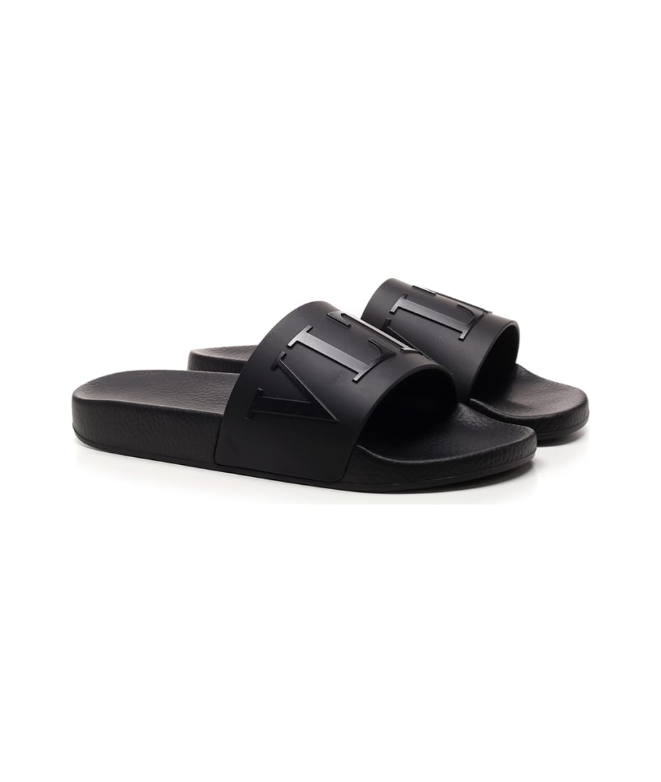【Valentino】VLOGO SLIPPER◆6W2S0LJ8IIA Valentino Garavani White Leather Vlogo Slippers | italist