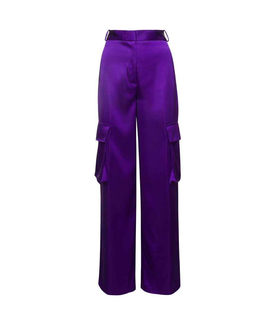 VIOLET HIGH WAIST CARGO PANT IN PURPLE