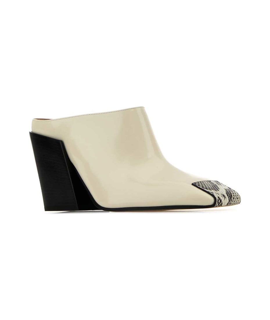【関税&送料込】Bottega Veneta Ivory Leather Ventura Mules Bottega Veneta Ivory Leather Ventura Mules | italist, ALWAYS