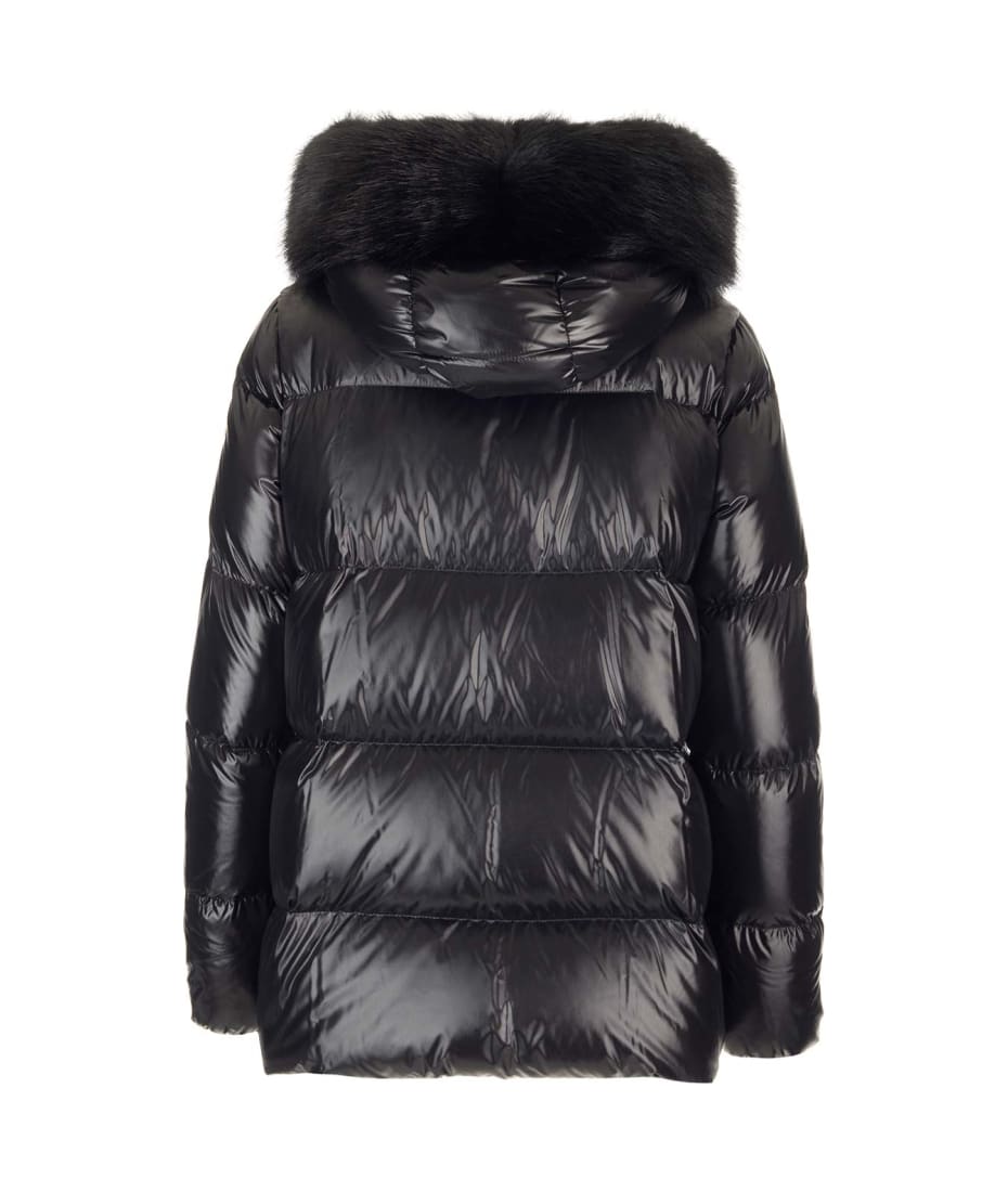 Moncler Black 'laiche' Down Jacket | italist Moncler Black 'laiche' Down Jacket | italist