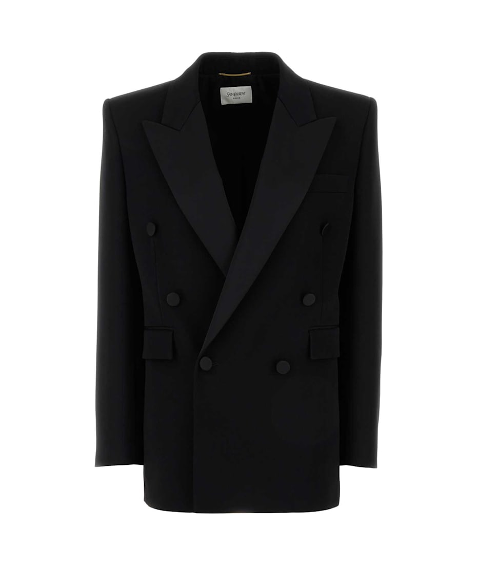 Saint Laurent Black Wool Blazer | italist