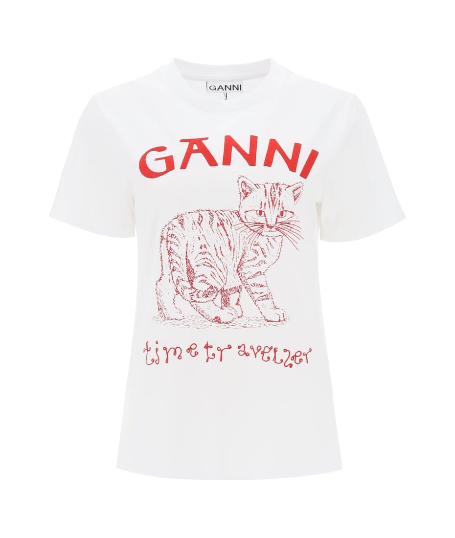 Ganni White Relaxed Future T-Shirt