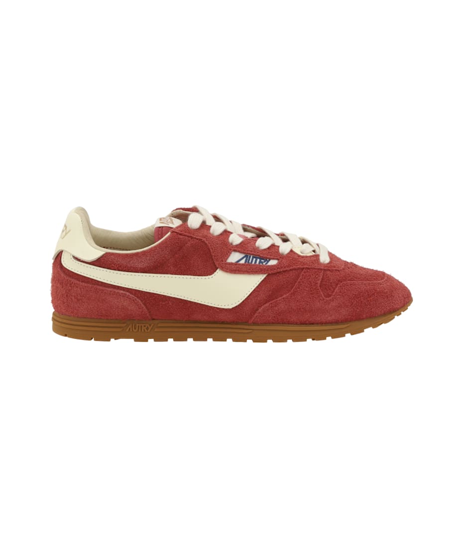 スニーカー AUTRY Low-top Windspin leather sneakers Autry Windspin Sneakers In Platinum Laminated Leather