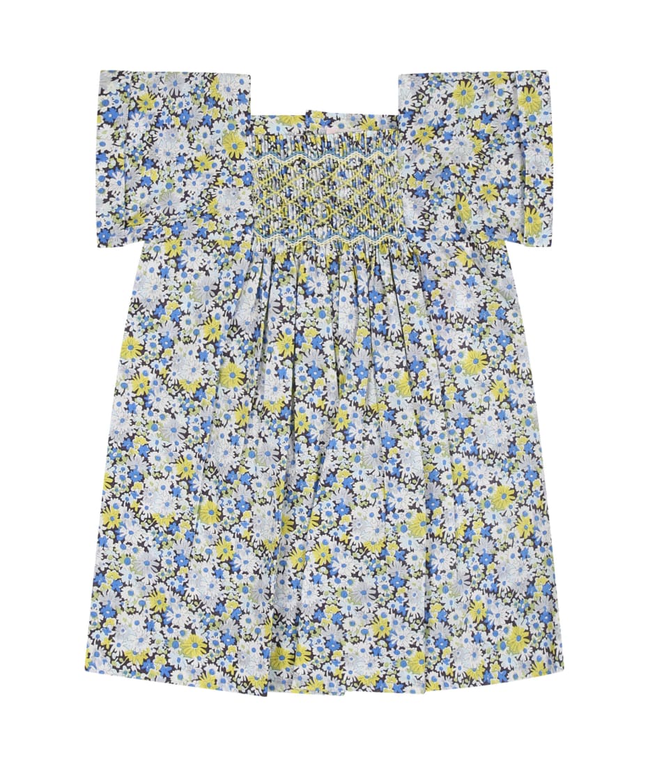 Bonpoint Multicolor Dress For Baby Girl With Floral Print