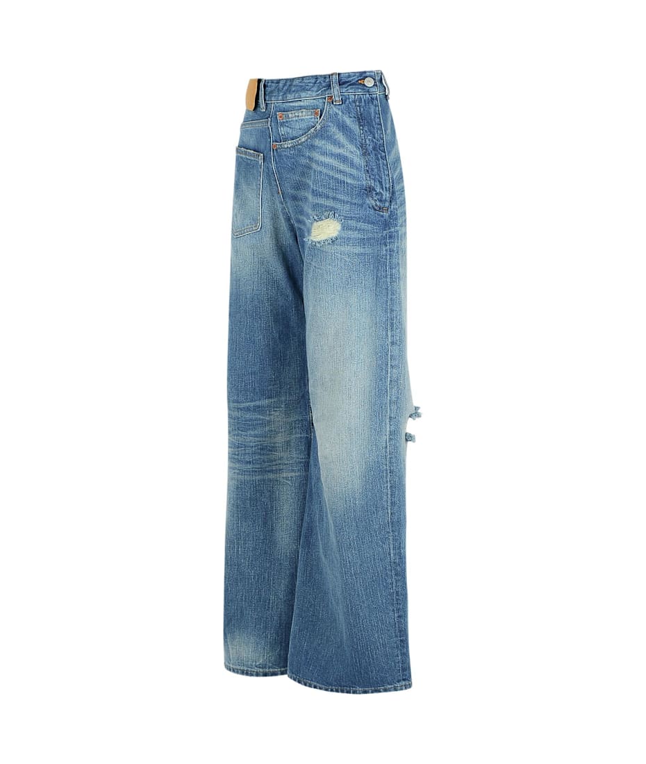 MM6 Maison Margiela 'reverse' Blue Denim Jeans | italist MM6 Maison Margiela 'reverse' Blue Denim Jeans | italist