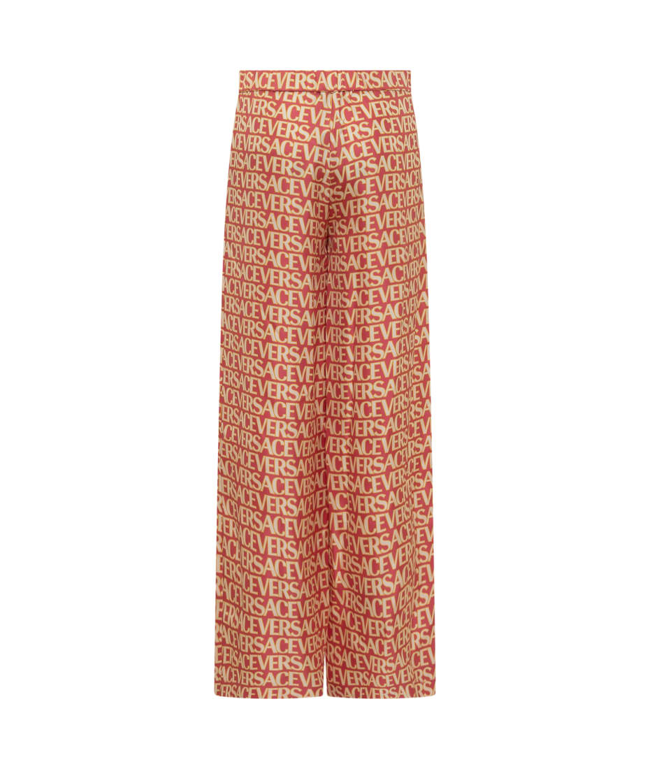 【送料&関税込】Versace Printed Silk Wide-leg Pant VERSACE Printed silk-twill wide-leg pants | NET-A-PORTER