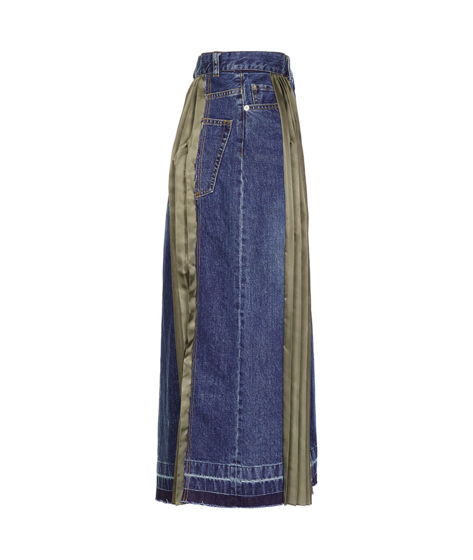 新品sacai Denim Mix Skirt-