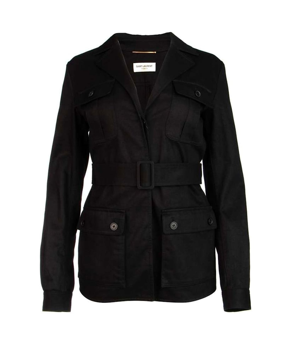 【送料&関税込】Saint Laurent Belted Flap Pocket Jacket Saint Laurent Belted Flap Pocket Jacket | italist