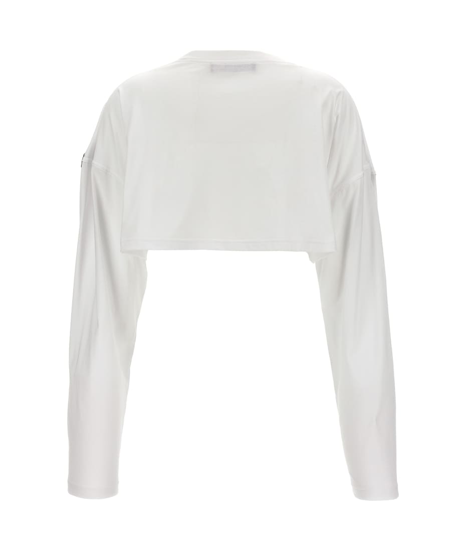 Tシャツ・カットソー Y/PROJECT Logo crop t-shirt White/Black 204TS013 Y/Project Logo Crop T-shirt | italist