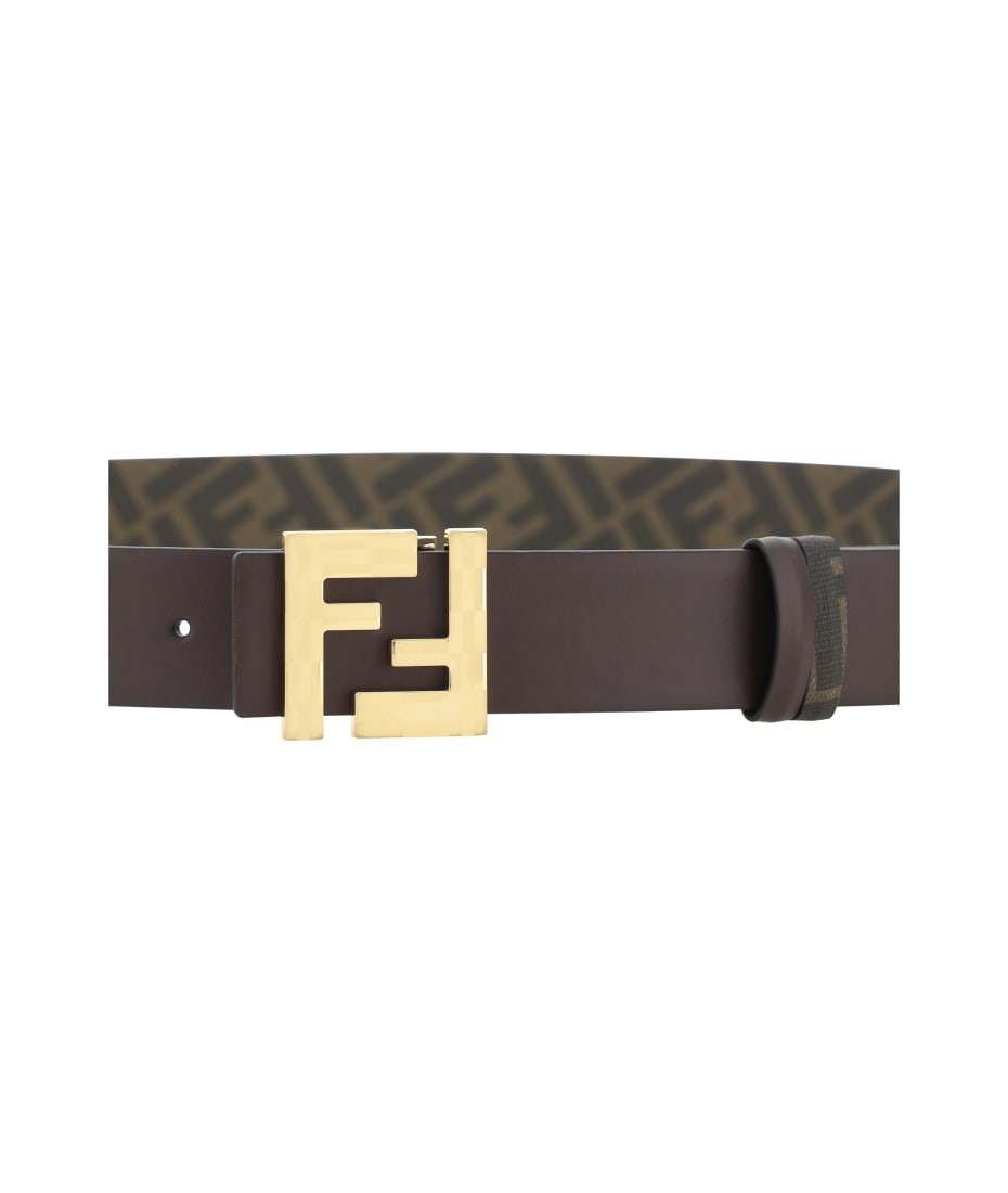 ☆関税込☆FENDI★Squared FF leather belt ★ Squared FF belt Leather Black | Fendi