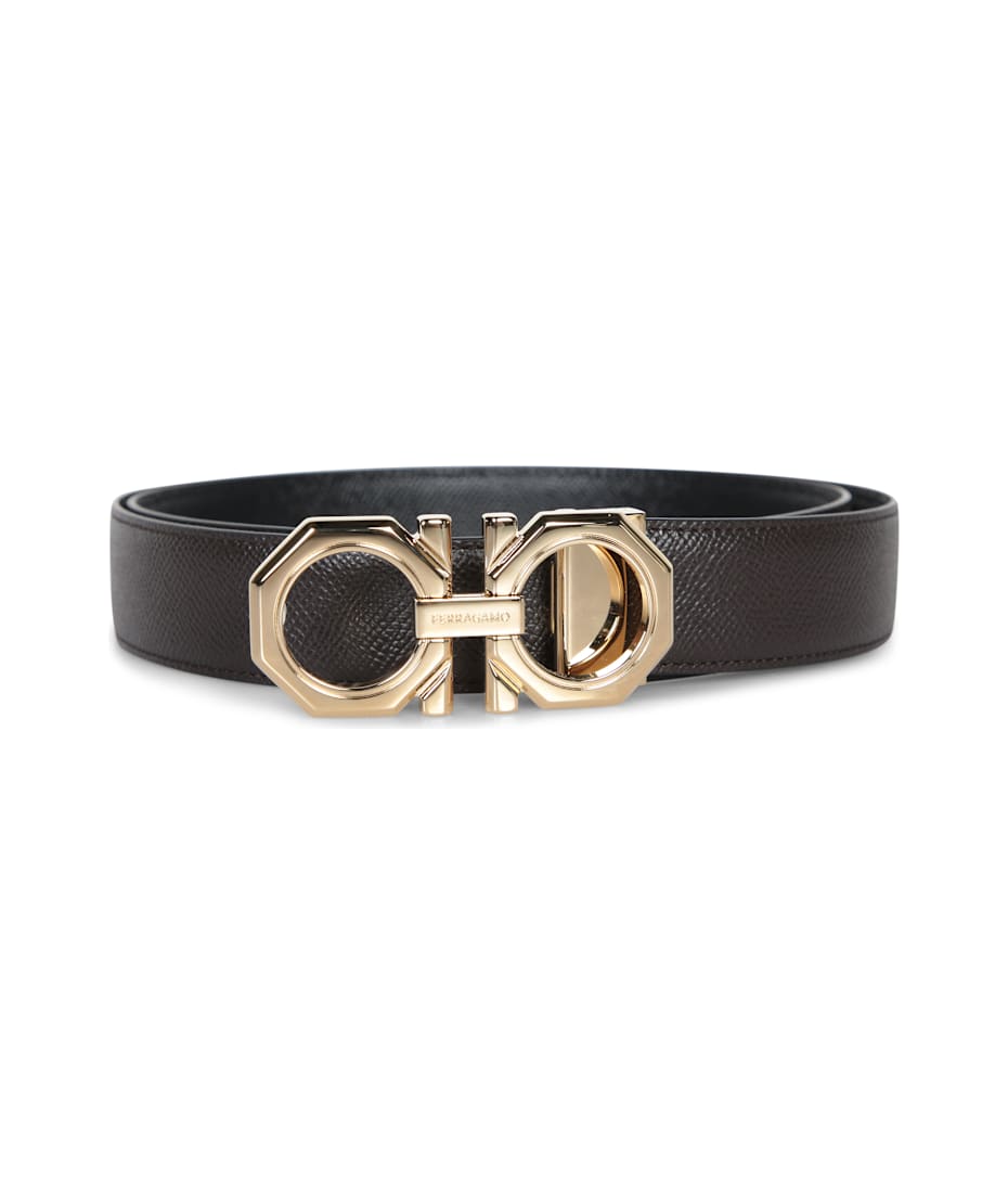 black and brown reversible ferragamo belt