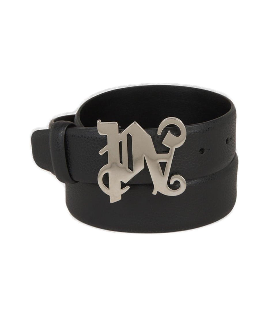 Palm Angels Palm Buckle Leather Belt