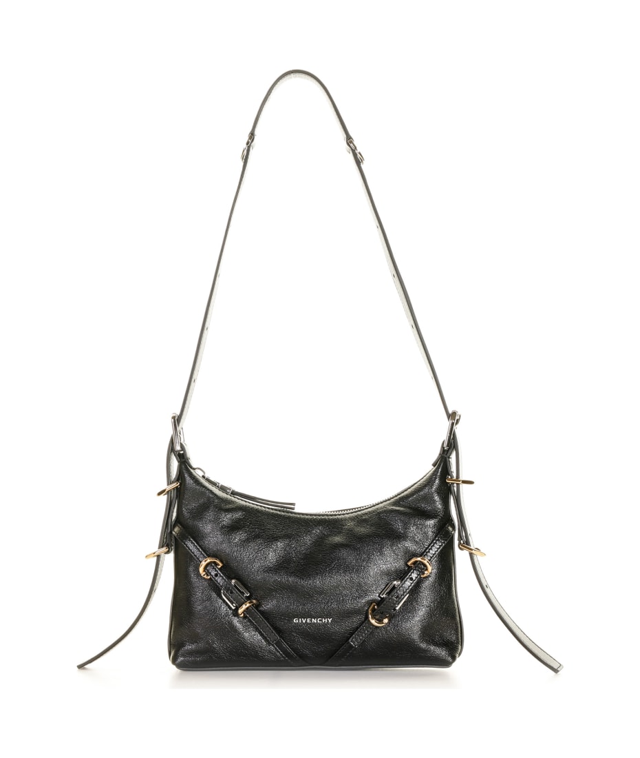 Givenchy Voyou Mini Leather Shoulder Bag Black