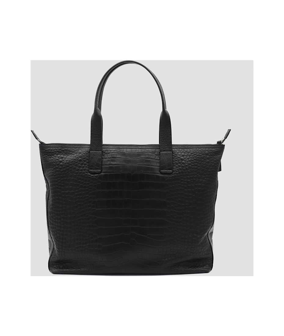 トートバッグ DOLCE&GABBANA BLACK FABRIC AND LEATHER TOTE BAG Dolce&Gabbana Black fabric and leather tote bag | TheDoubleF