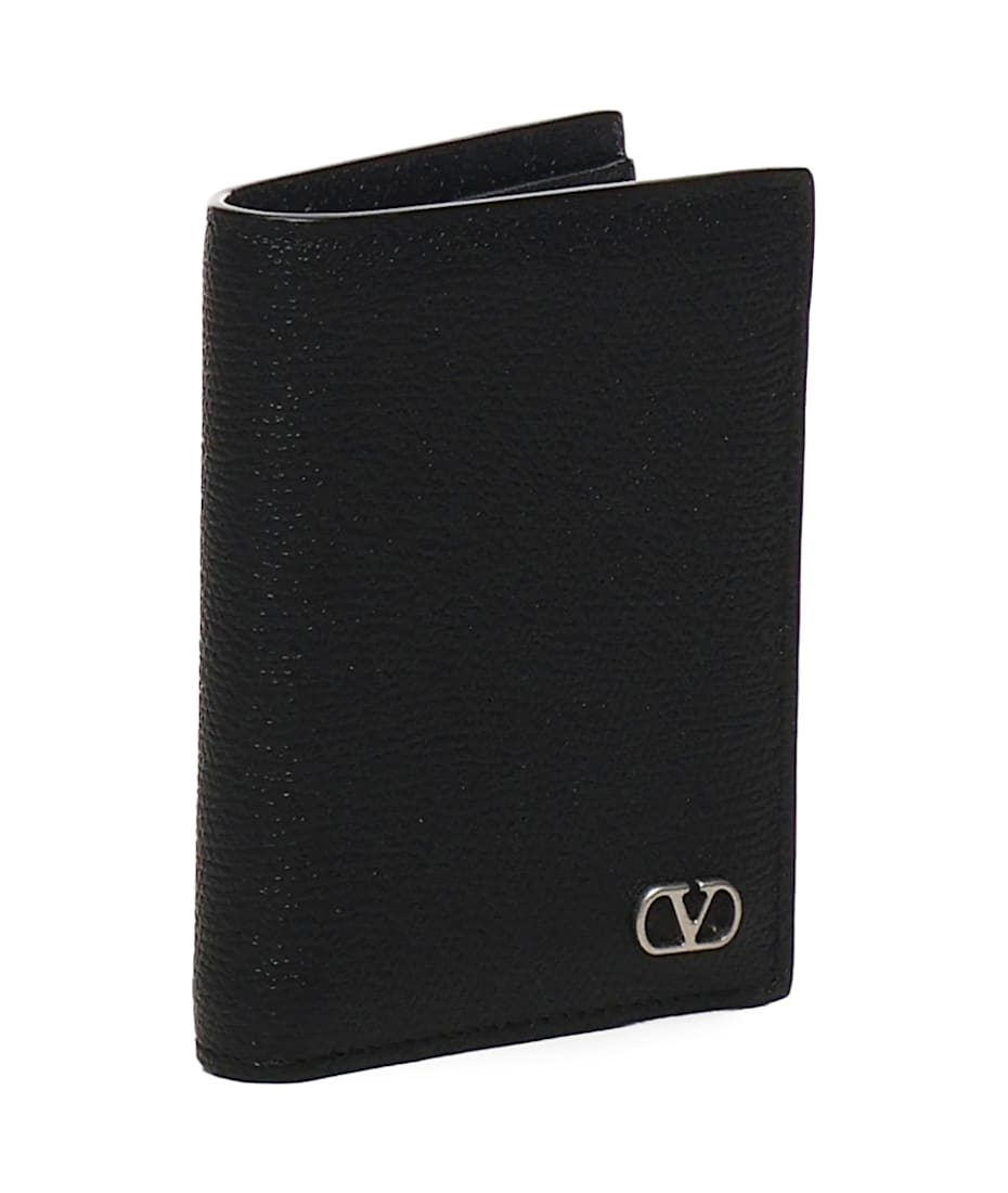 カードケース・名刺入れ 25AW Valentino Garavani Black Leather Card Holder Black Valentino Garavani Black Leather Card Holder | italist