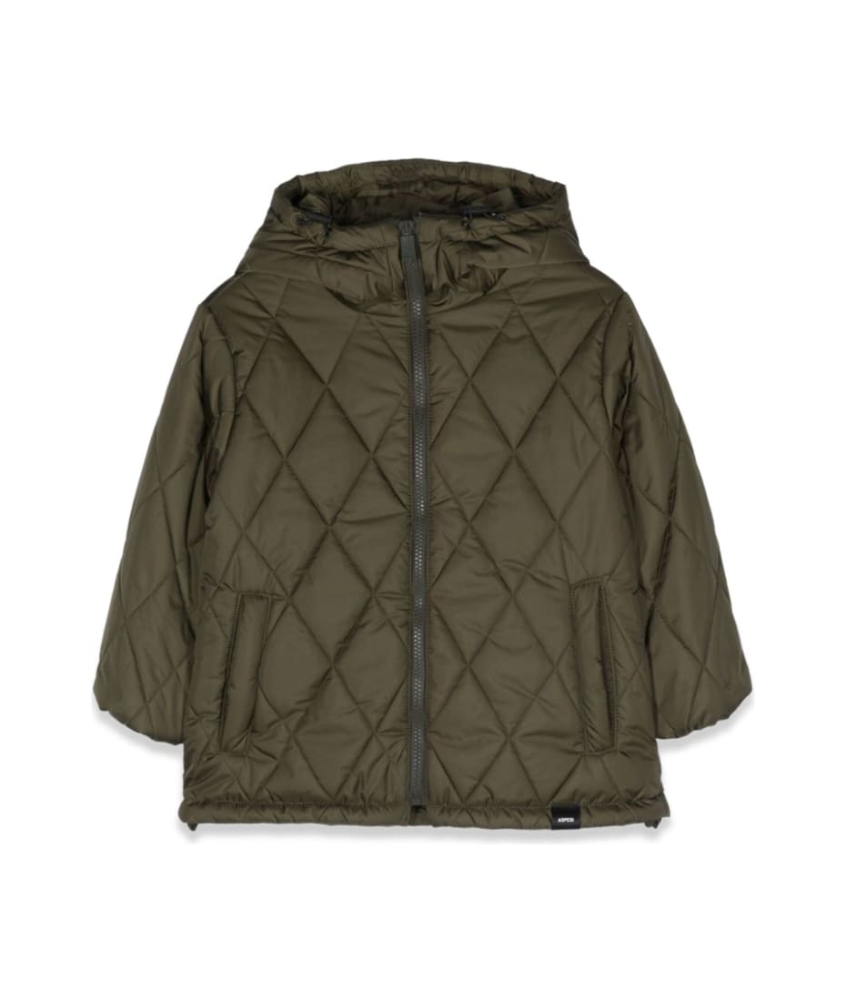 Aspesi Quilted Down Jacket With Hood | italist