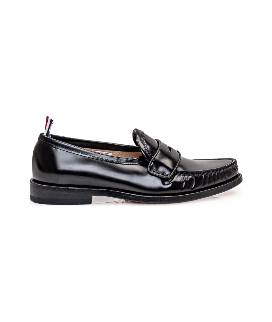 ローファー・オックスフォード THOM BROWNE LOAFER (FFF173AL0043 001) Spazzolato Pleated Varsity Loafer | Thom Browne