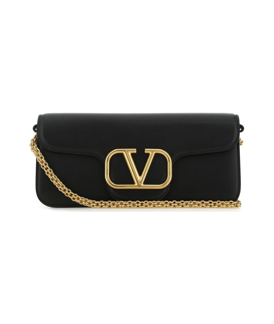 Valentino Garavani Black Leather Locò Handbag | italist