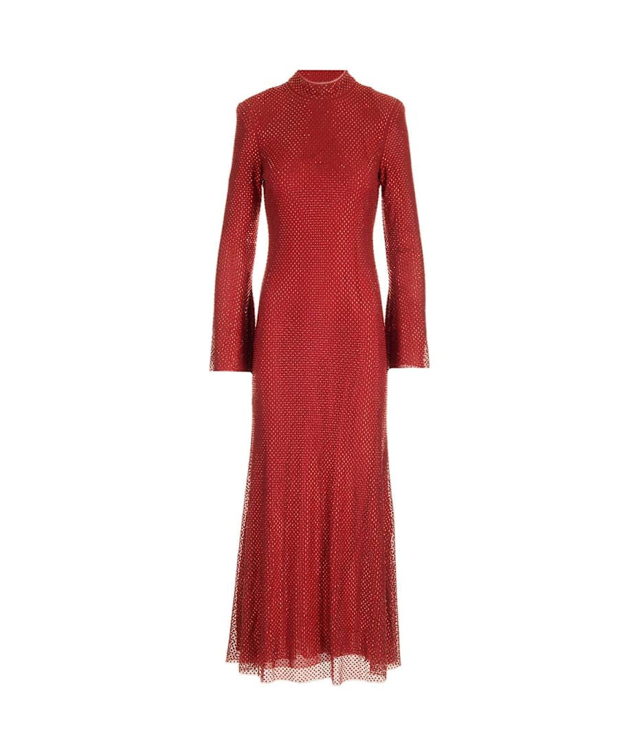 self-portrait Midi Dress In Stretch Mesh | italist