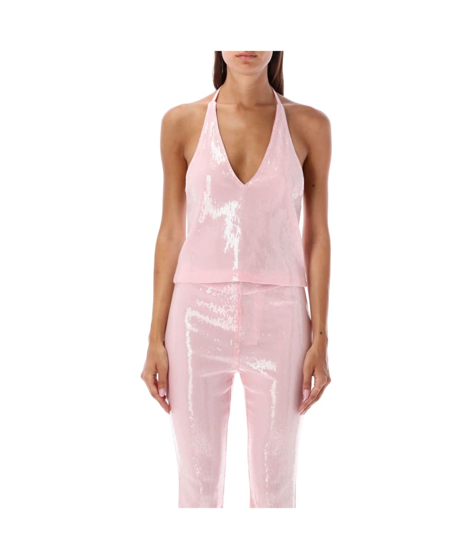 Rotate by Birger Christensen Sequin Halterneck Top