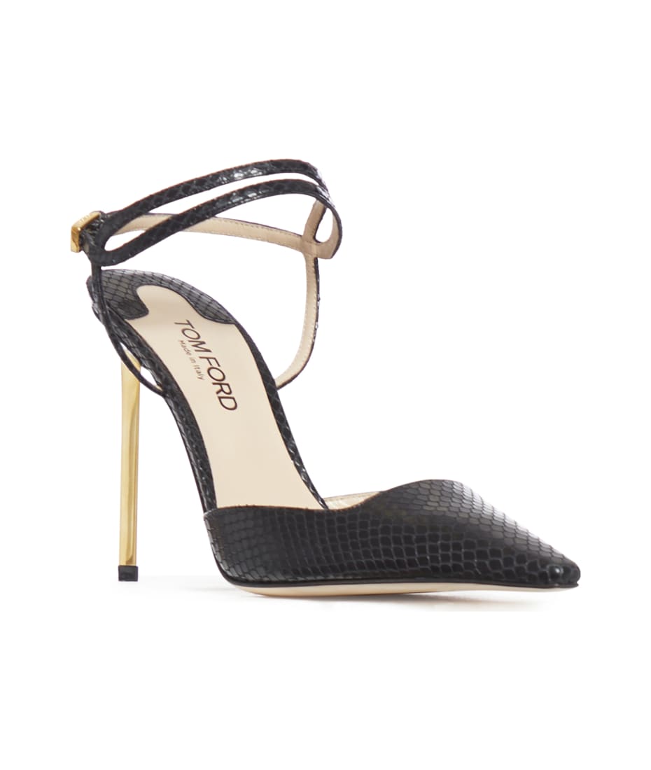 TOM FORD ☆ GLOSSY STAMPED PYTHON SLINGBACK Tom Ford Glossy Stamped Python Slingback | italist