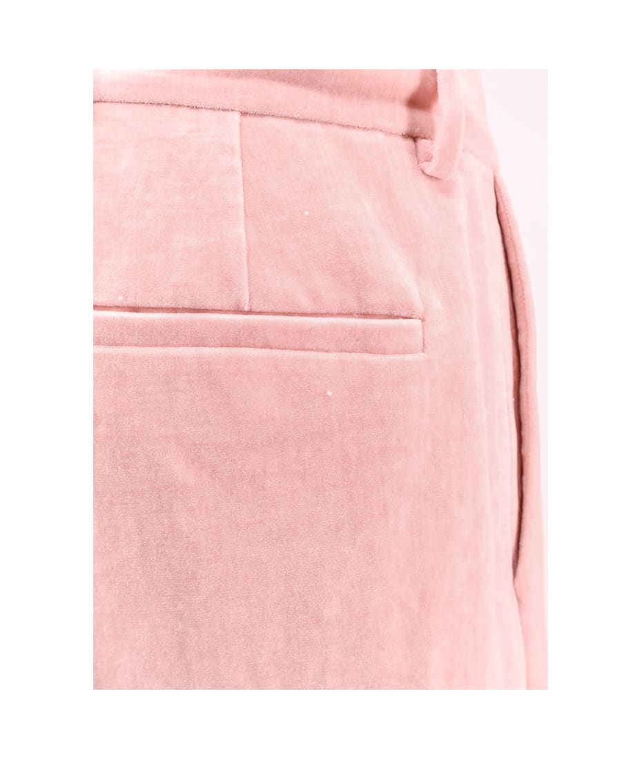 【関税&送料込】Dries Van Noten Pink Velvet Pixy Palazzo Pan Dries Van Noten Pink Velvet Pixy Palazzo Pant | italist