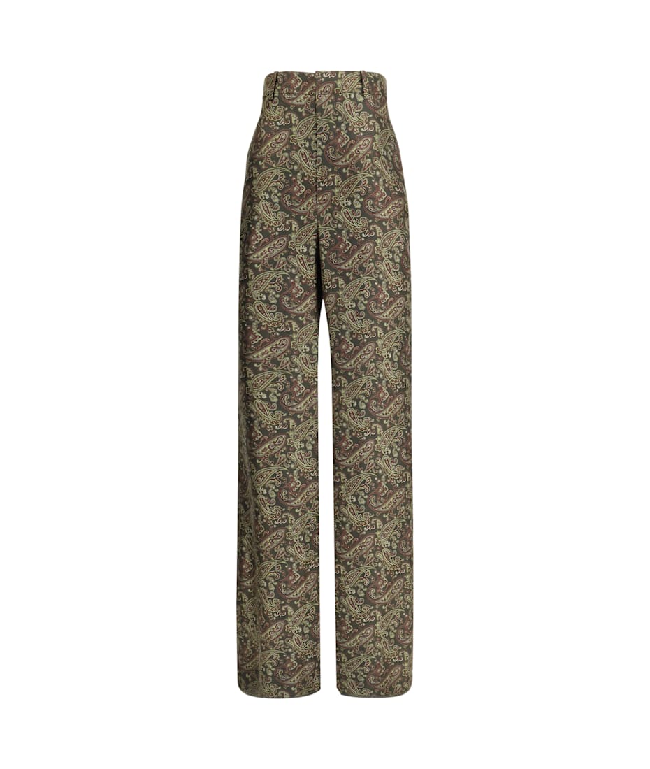 【送料&関税込】Saint Laurent Paisley Patterned Silk Pants Saint Laurent Paisley-Print Twill Silk Trousers | Sendegaro LB