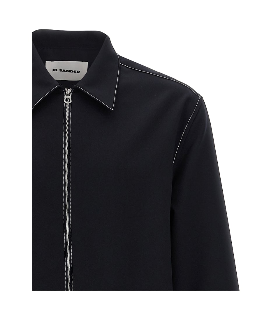 【関税込み】JIL SANDER Gabardine shirt Polyester Gabardine Shirt in Black – SVRN