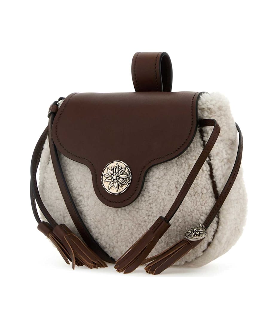 ショルダーバッグ・ポシェット PRADA SAND SHEARLING CROSSBODY BAG Prada Sand Shearling Crossbody Bag | italist