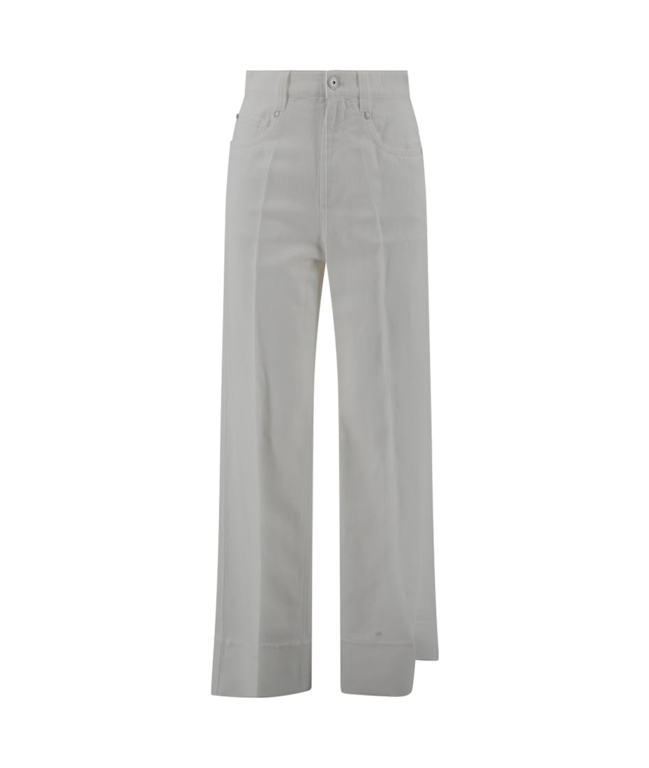 パンツ BRUNELLO CUCINELLI Loose Flared trousers in virgin wool mou Brunello Cucinelli Virgin wool and alpaca chevron loose