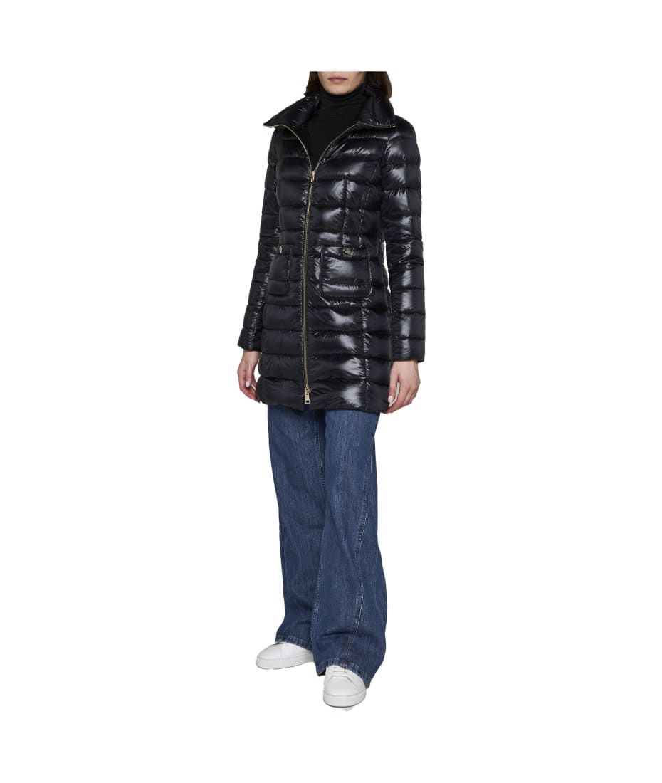 【送料&関税込】Herno Womans Maria Black Quilted Nylon Long Herno Woman's Maria Black Quilted Nylon Long Down Jacket