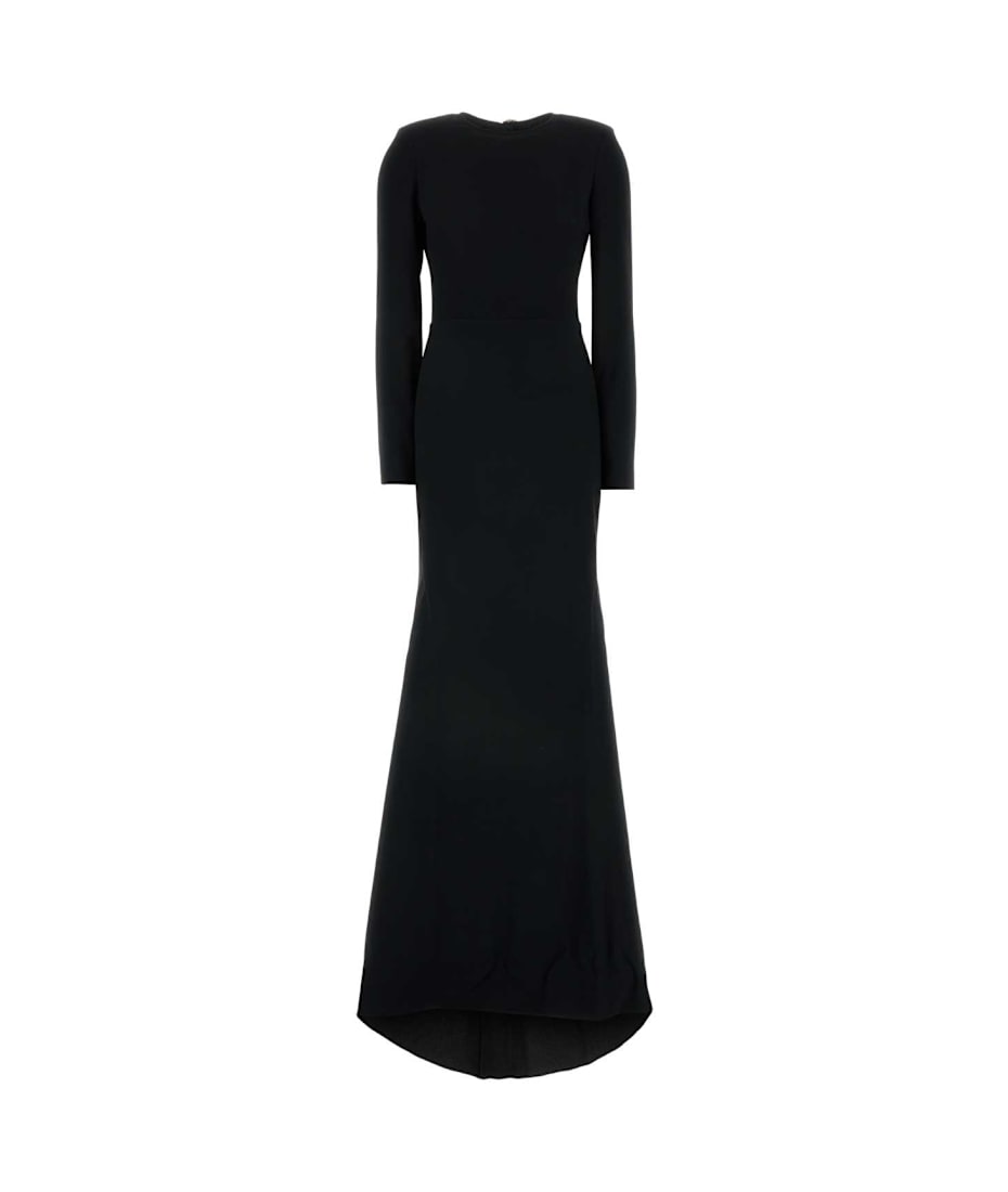 Gucci Black Crepe Long Dress | italist