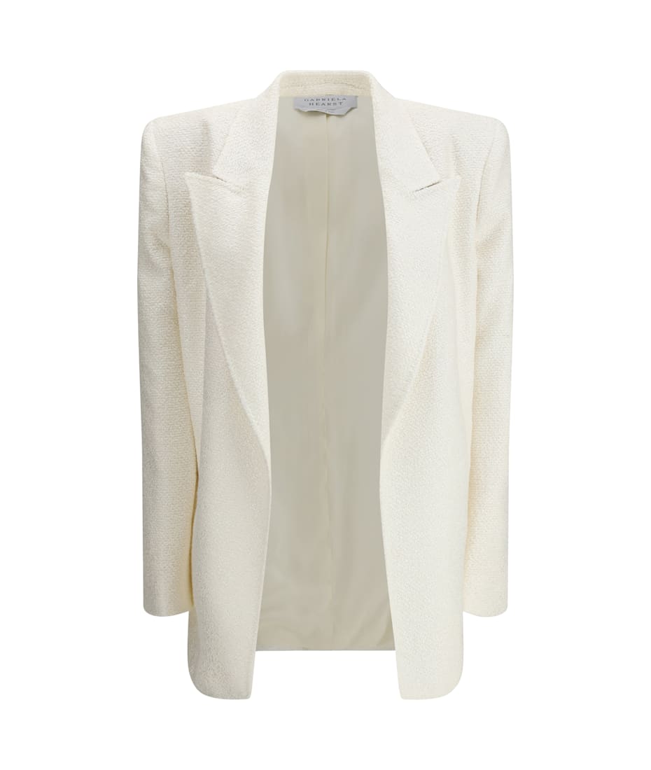 【VIP価格】GABRIELA HEARST Mairi Blazer Mairi Blazer in Gunmetal Metallic Crinkled Silk – Gabriela