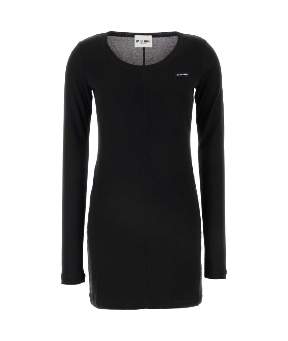 tegan wrap mini dress in black Tegan Dress – Retrofete main image 1