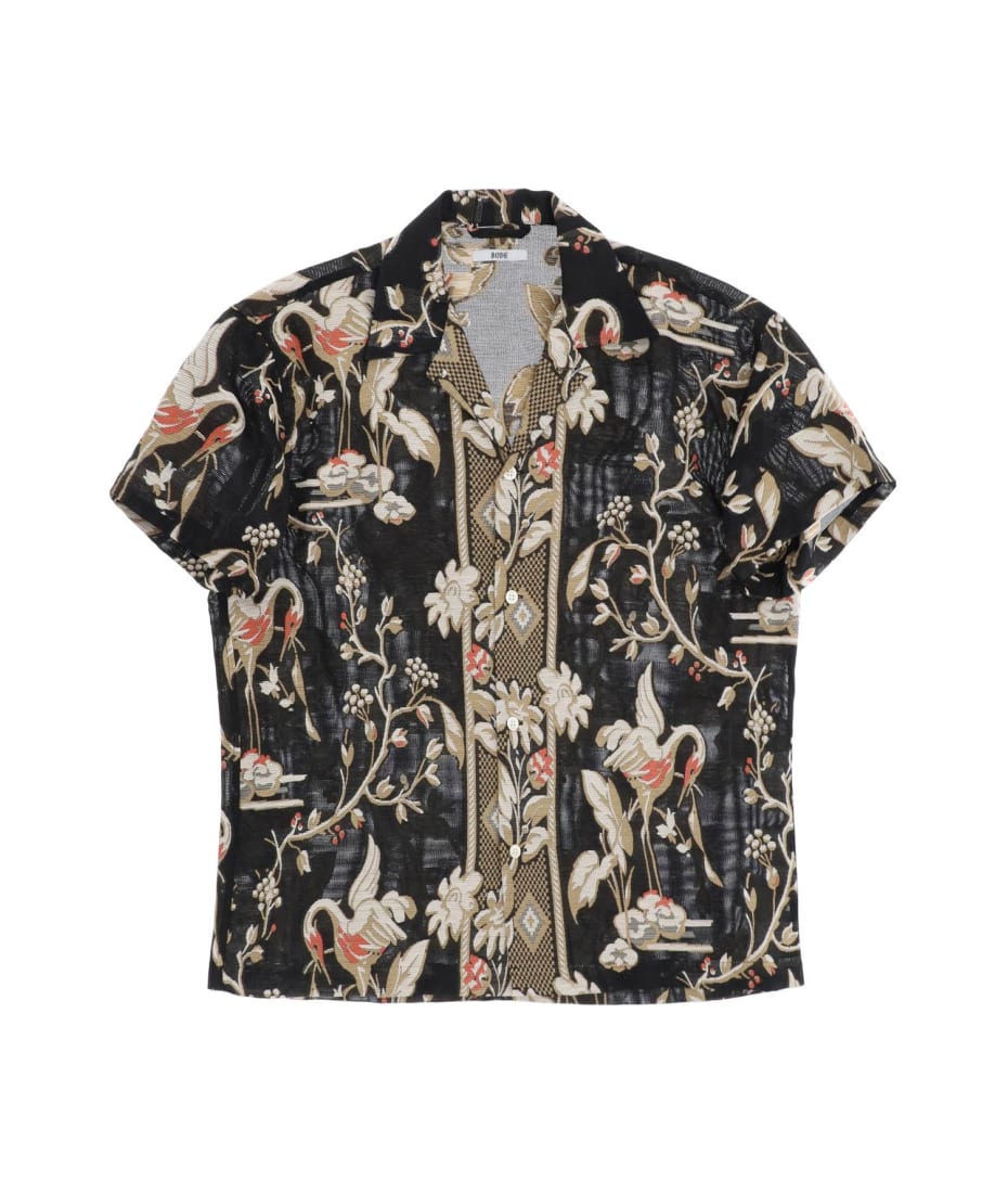 Louis Vuitton Silk Leaf Button Up Shirt