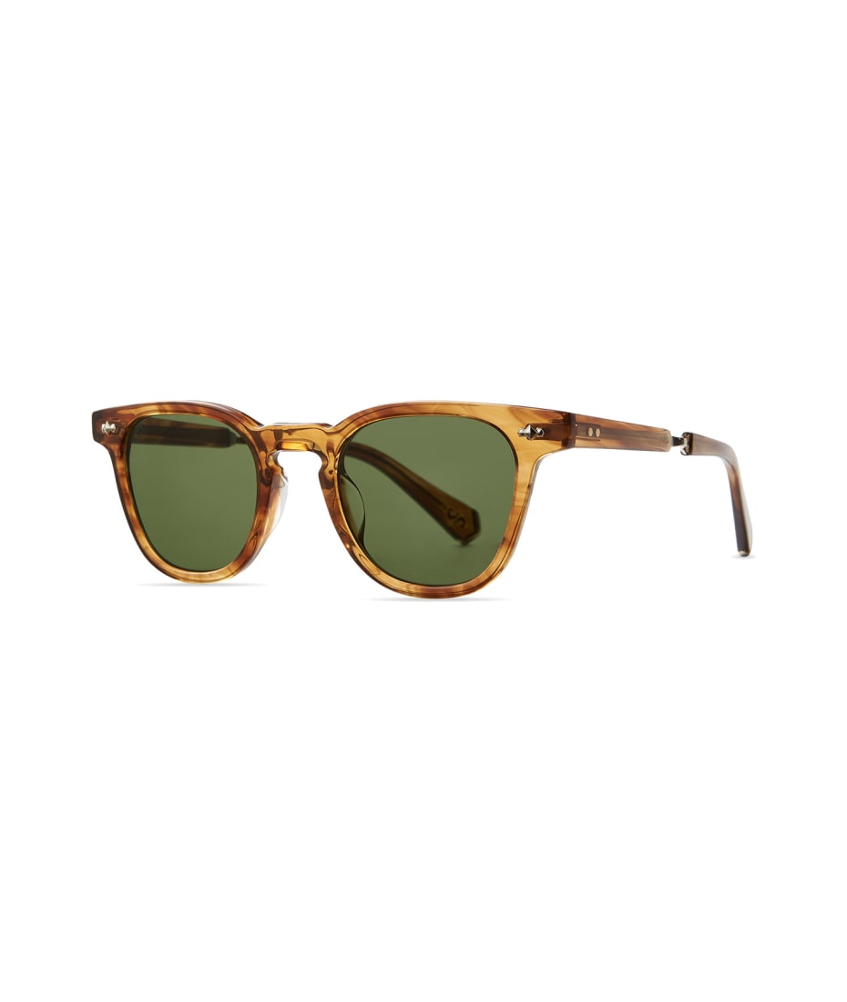 Mr. Leight Dean S Marbled Rye-white Gold Sunglasses - black flat sunglasses