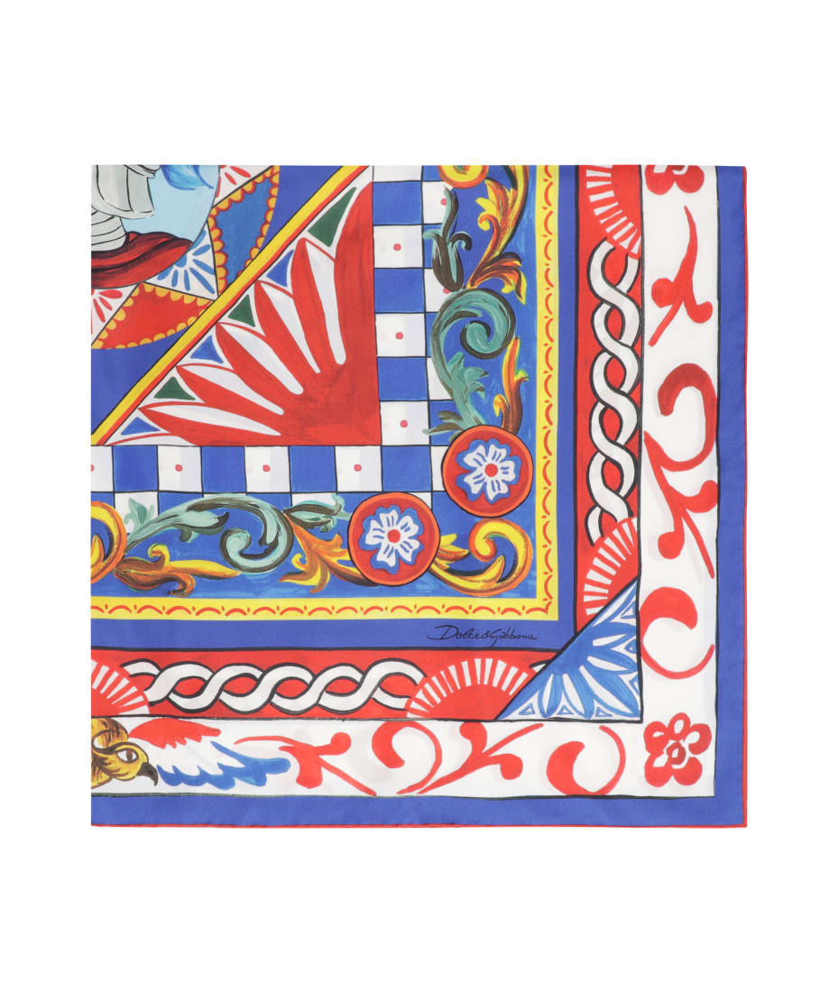 Dolce & Gabbana Printed Silk-twill Shawl | italist