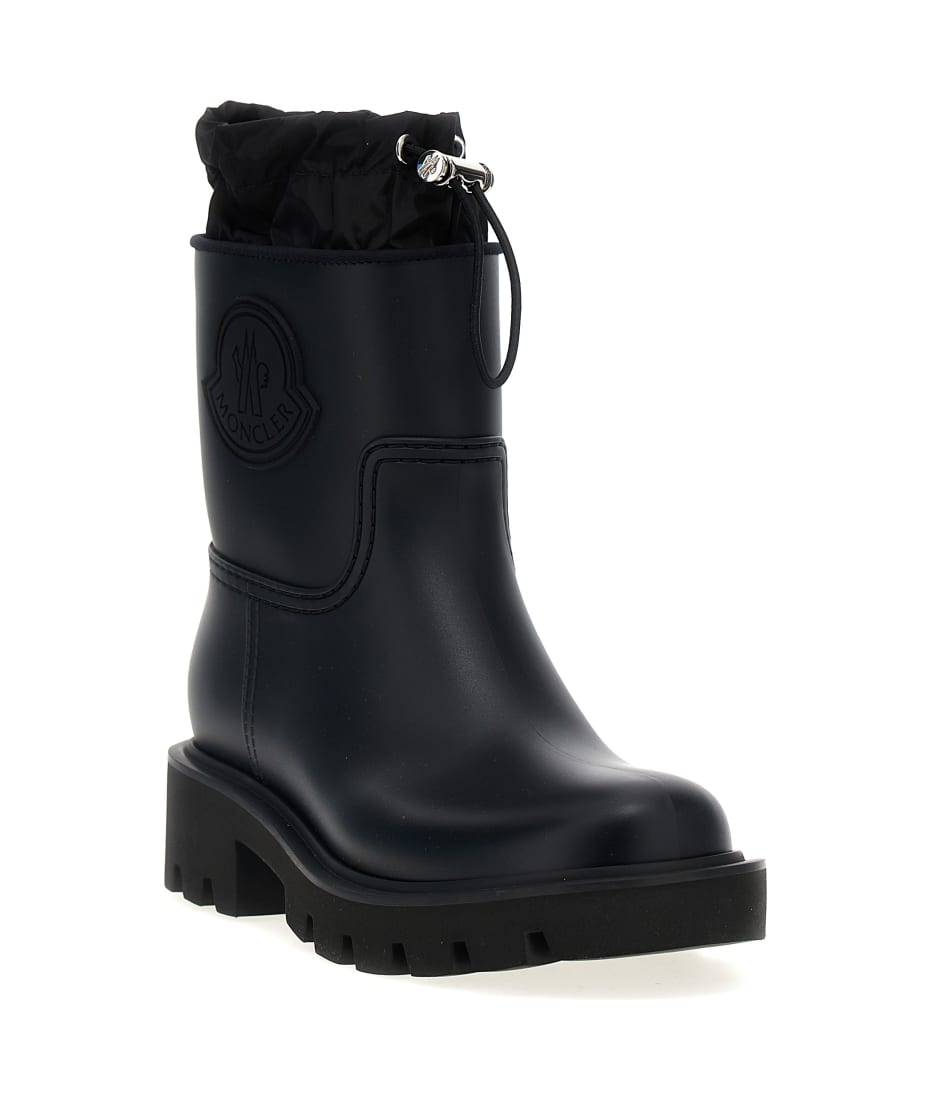 Moncler Black Kicktream Rain Ankle Boots | italist