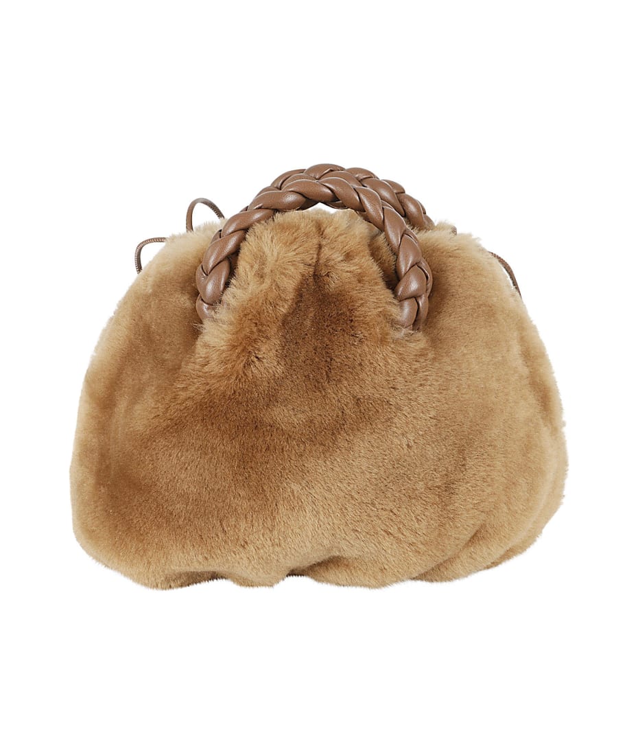 Hereu Bombon Shearling Top-handle Bag in Brown