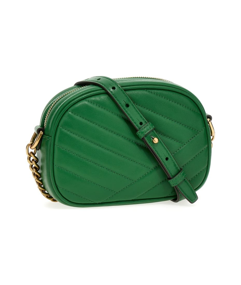 Tory Burch Kira Pebbled Small Convertible Shoulder Bag in Green
