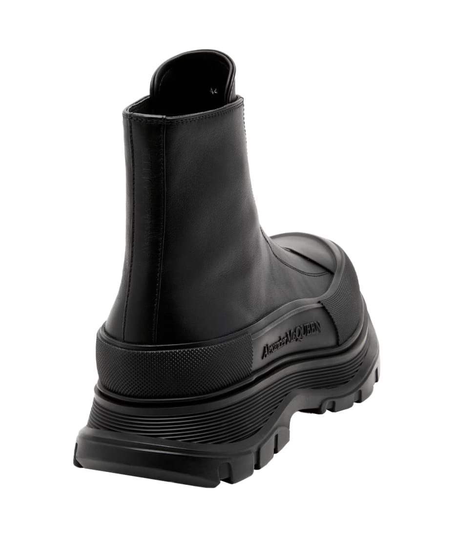 Alexander McQueen Zip Tread Slick Boots In Black | italist