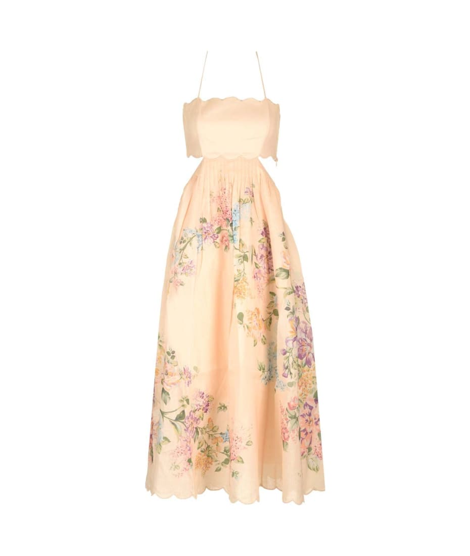 ★ZIMMERMANN★Halliday Tiered Ruffle Gown★Ivory Floral Halliday ruffled tiered cotton gown in white - Zimmermann