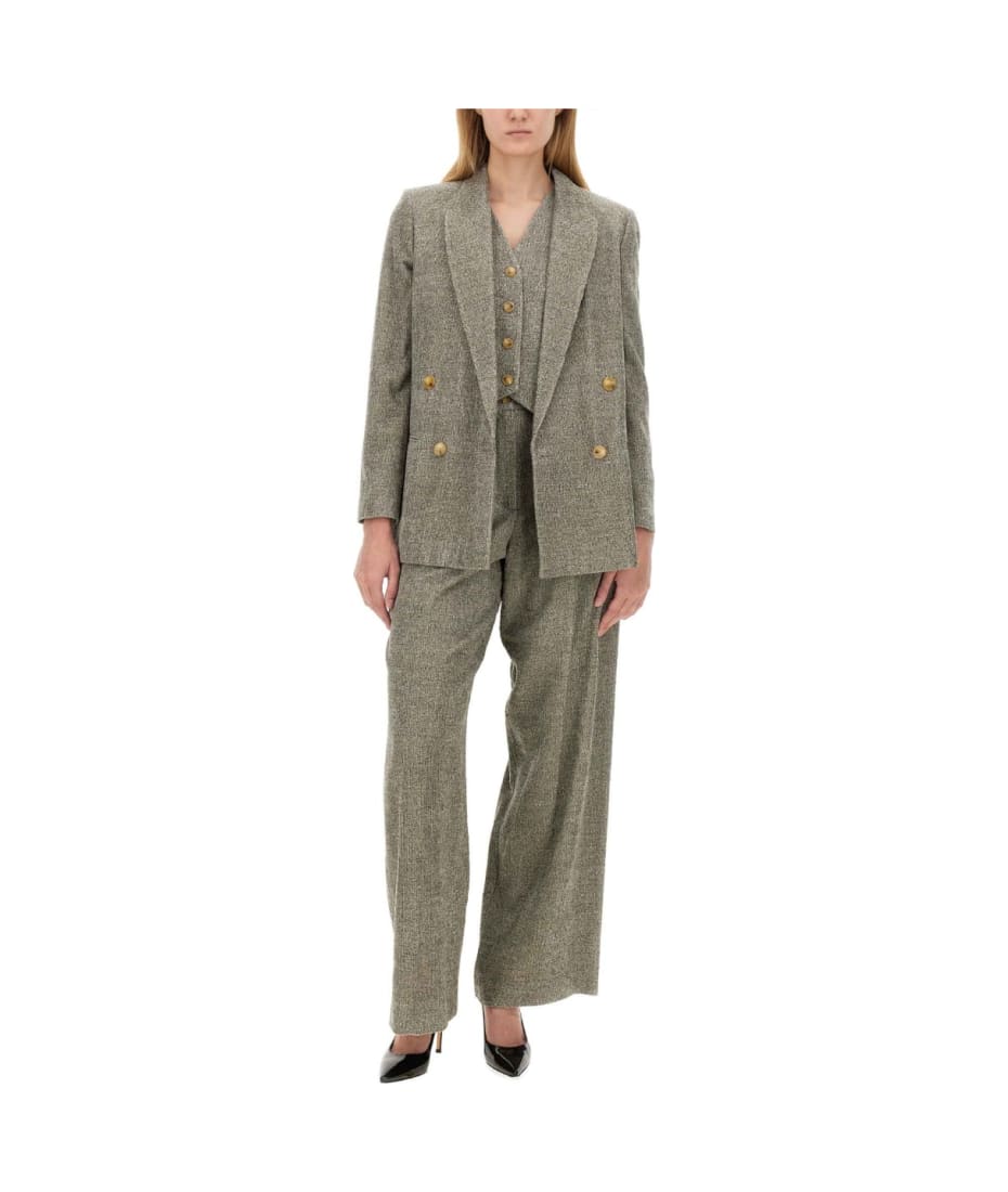 ジャケット ALYSI FW23 DOUBLE-BREASTED JACKET (153806_A3043CM) Alysi Double-breasted Jacket In Neutral | ModeSens