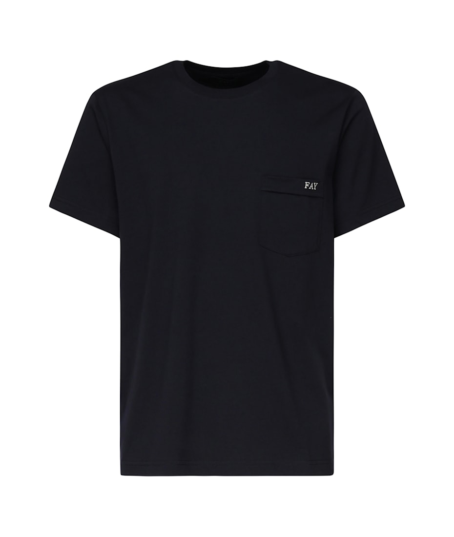Tシャツ・カットソー Fay SS25 Cotton T-shirt with pocket (NPMB3501280UCX U806) Fay Cotton T-shirt With Pocket | italist