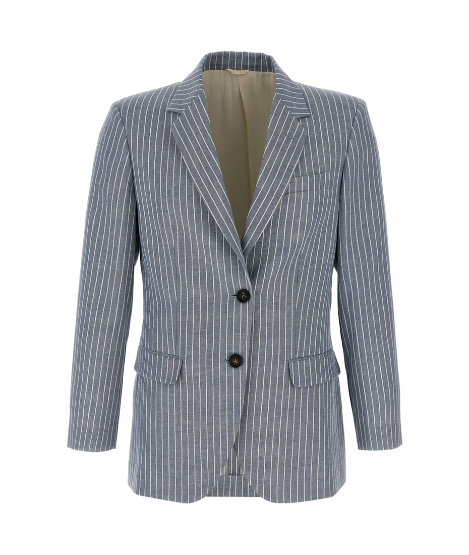 ジャケット BRUNELLO CUCINELLI Pinstripe twill blazer Brunello Cucinelli Pinstripe Twill Blazer | italist, ALWAYS