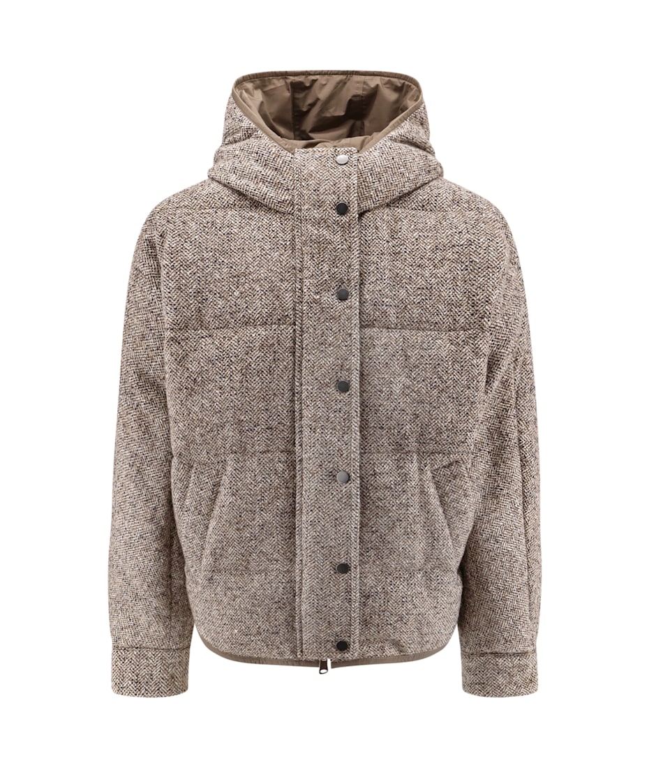 ジャケット BRUNELLO CUCINELLI Reversible wool and silk down jacket Brunello Cucinelli Reversible Wool And Silk Down Jacket